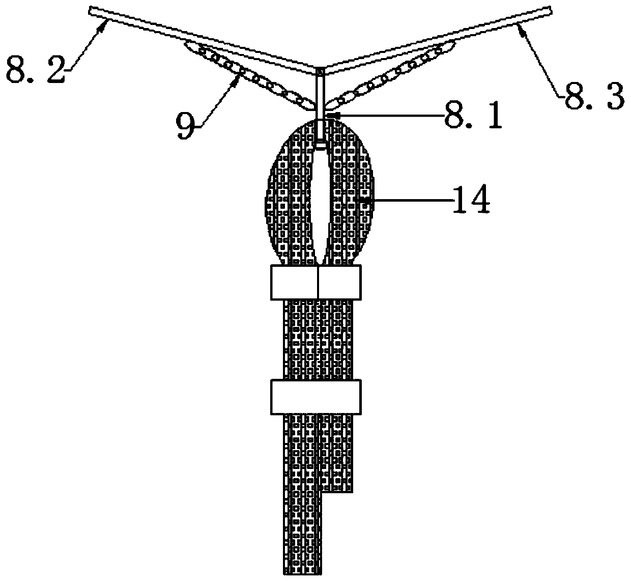 Sliding plate mooring rope quick loosening and anchor clamping tool