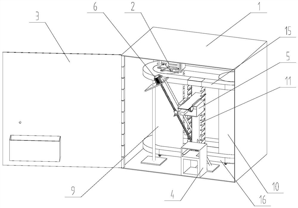 A boxed lunch vending system based on time-based external chute push and take-out