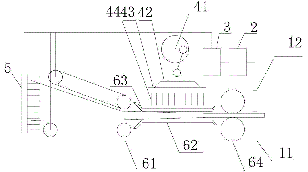 Automatic gram weight detecting and adjusting system for producing needled non-woven products