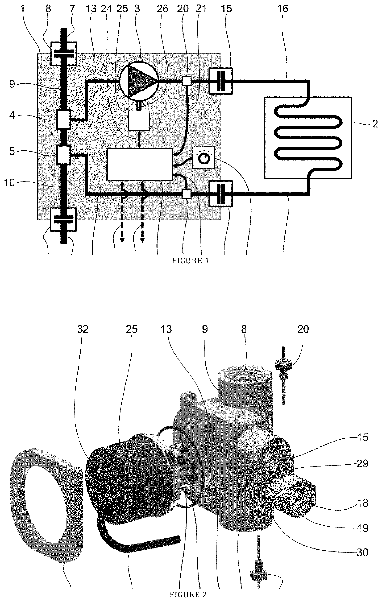 One-pipe hydronic heating control device