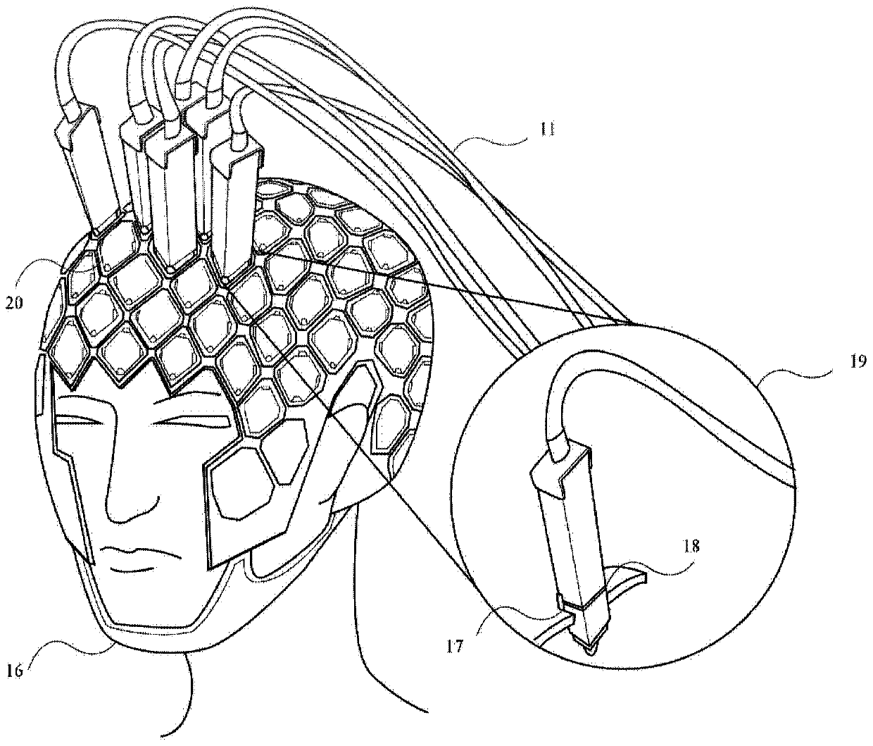 Magnetoencephalogram detection device and method based on atomic magnetometer/magnetic gradient meter