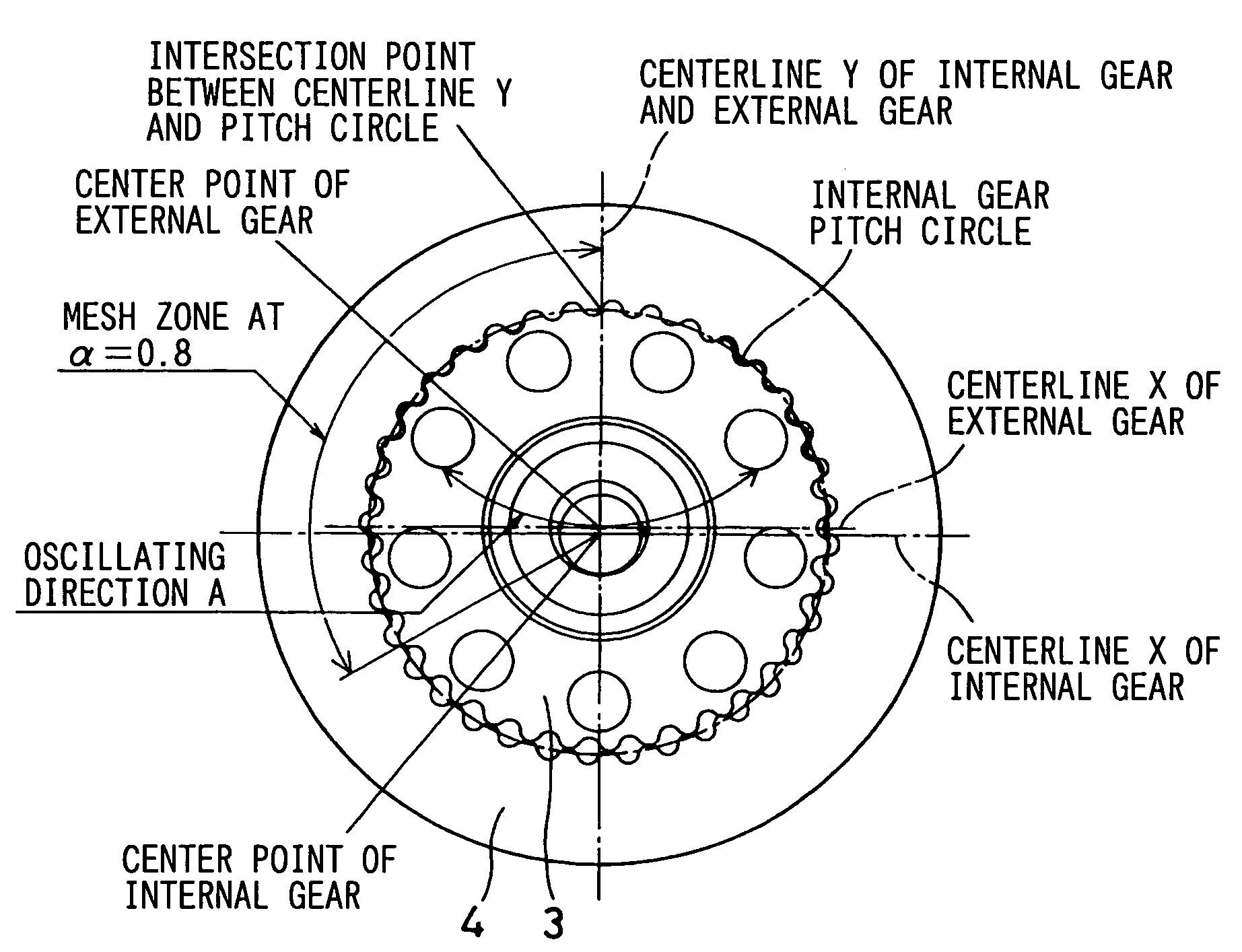 Internal planetary gear mechanism