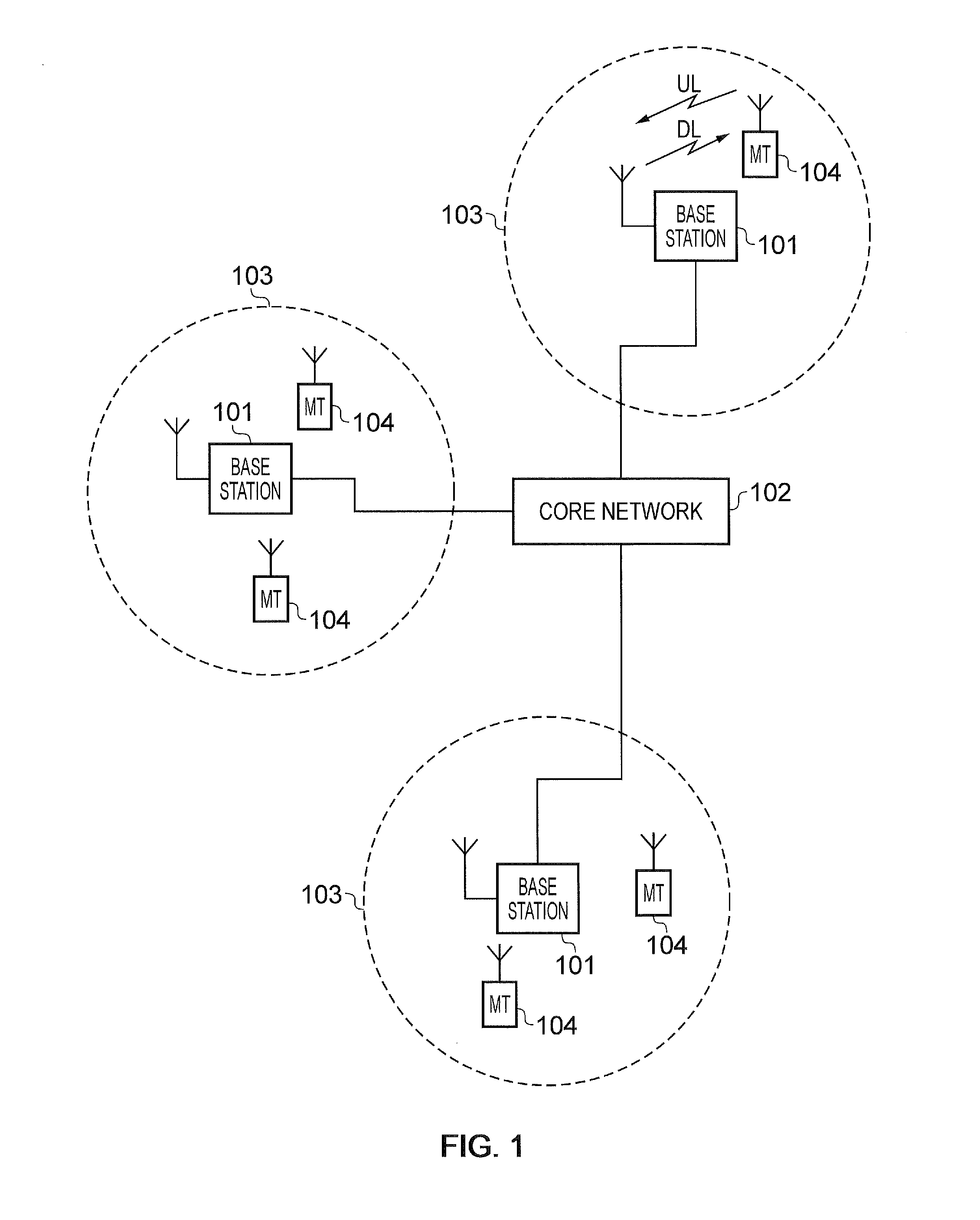 Mobile communication base station and method for allocating resources outside of a virtual carrier based on ue capabilities