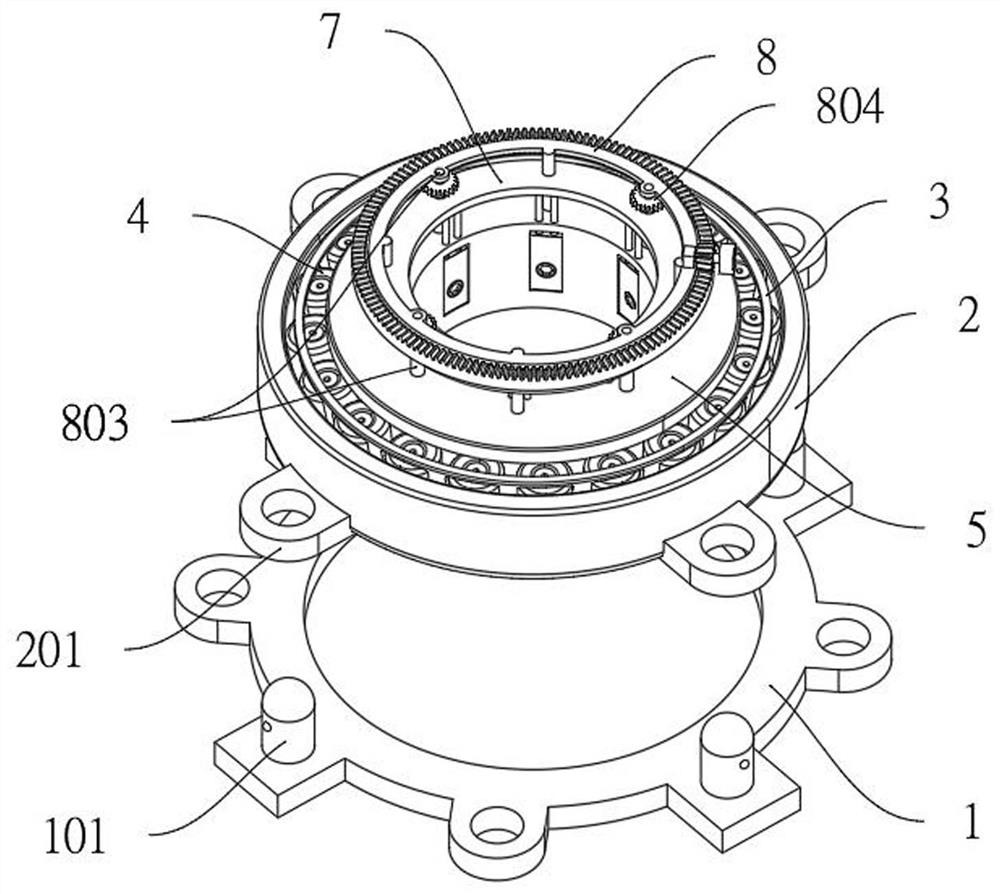 Swivel bearing provided with adjusting structure and achieving convenient self-locking and fixing