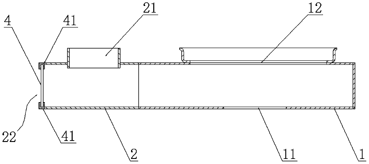 Controllable flue gas discharge structure and stove