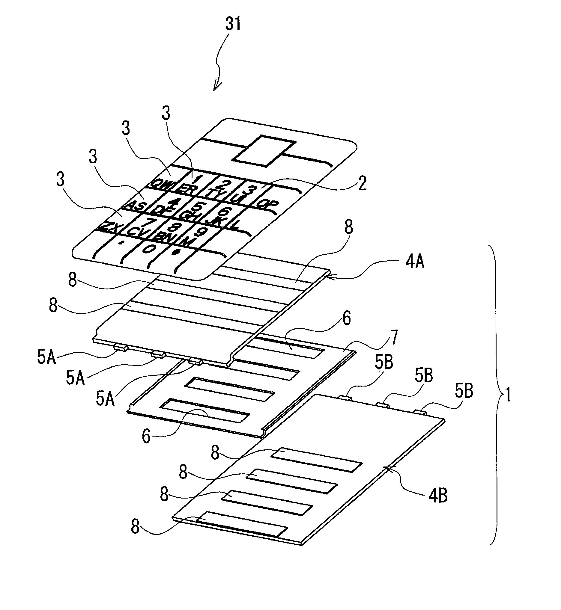 Lighting device for operation panel and electronic device
