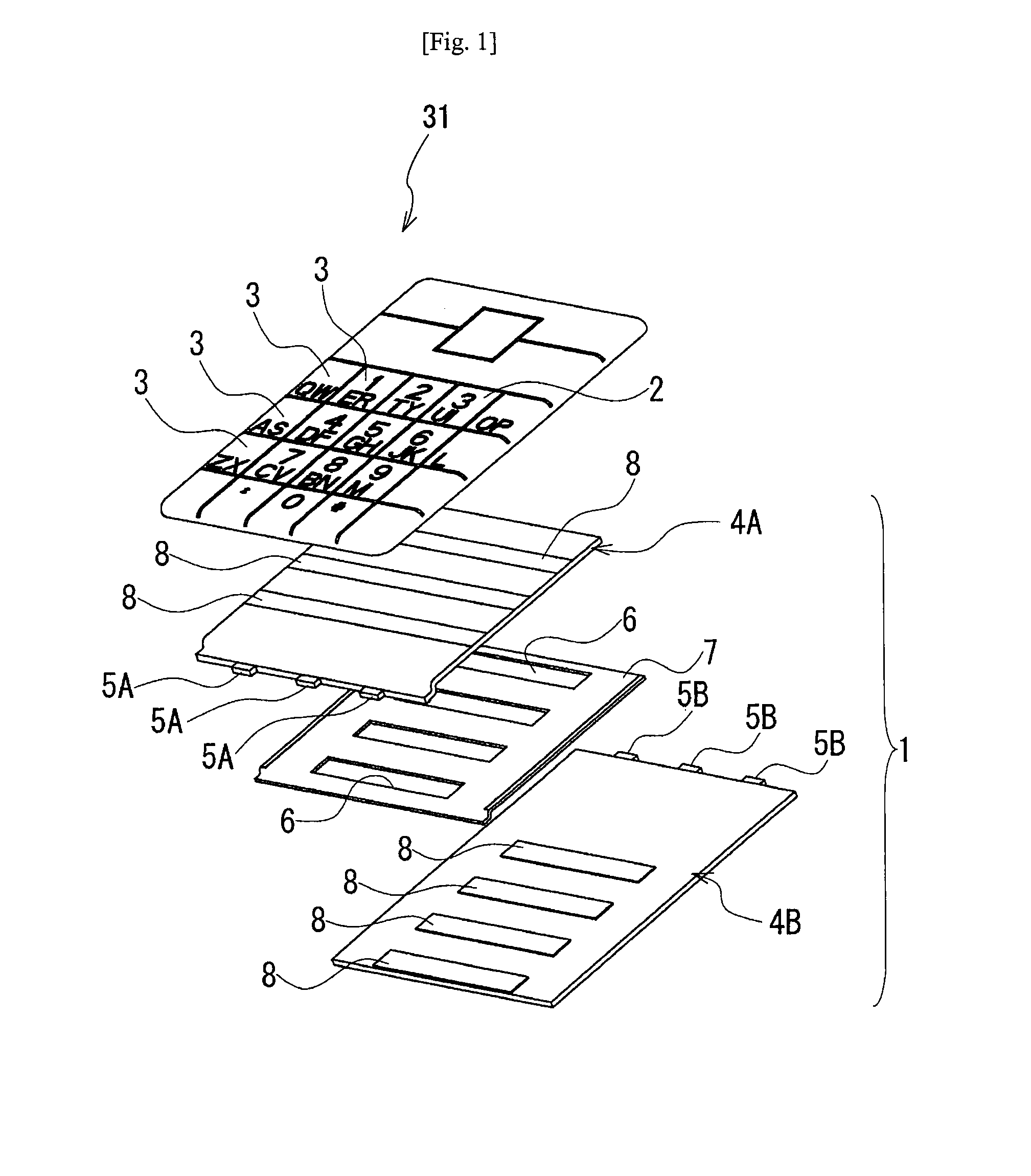 Lighting device for operation panel and electronic device