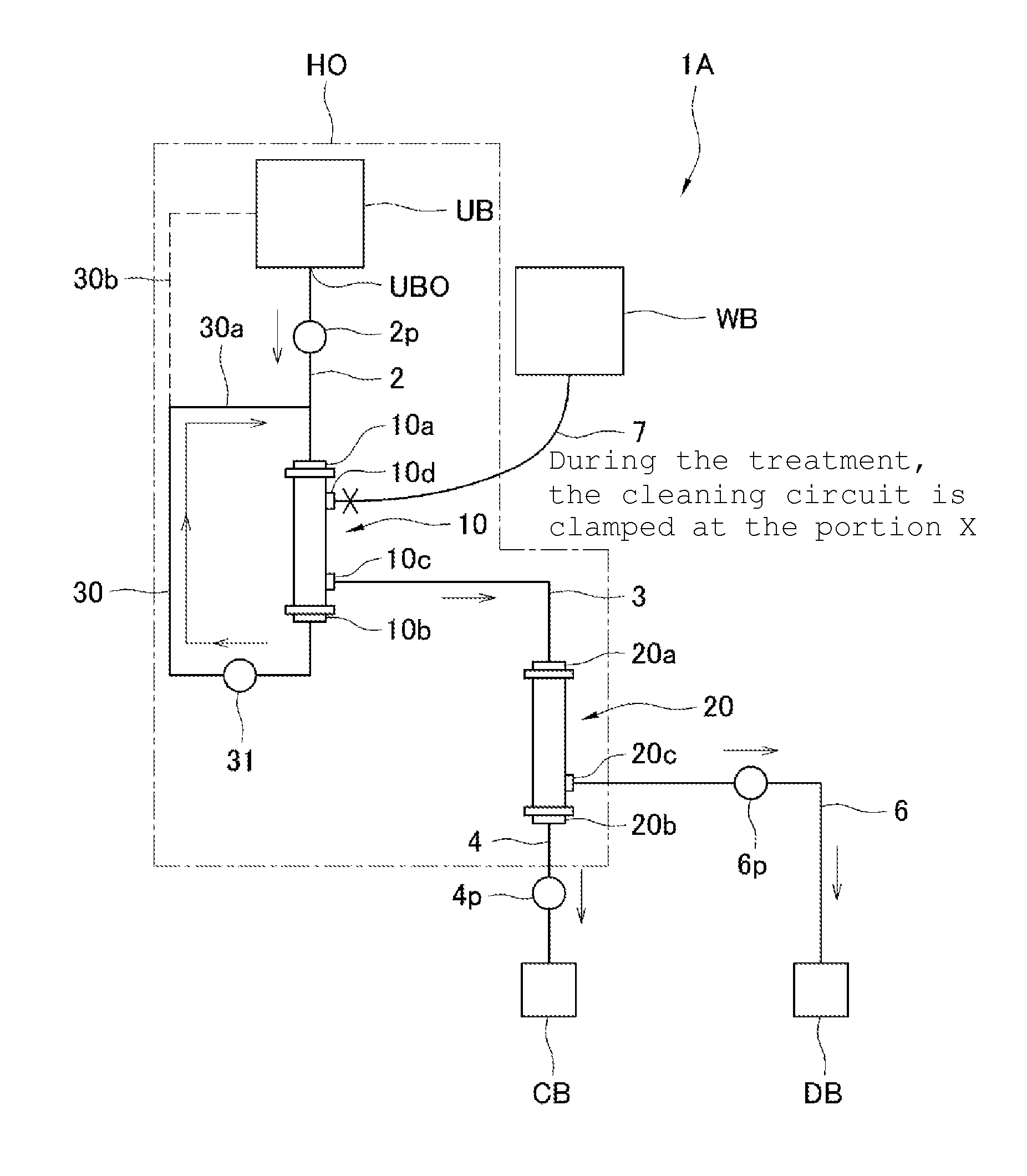 Stock solution concentrating device, stock solution treatment device, and circulation-type treatment device