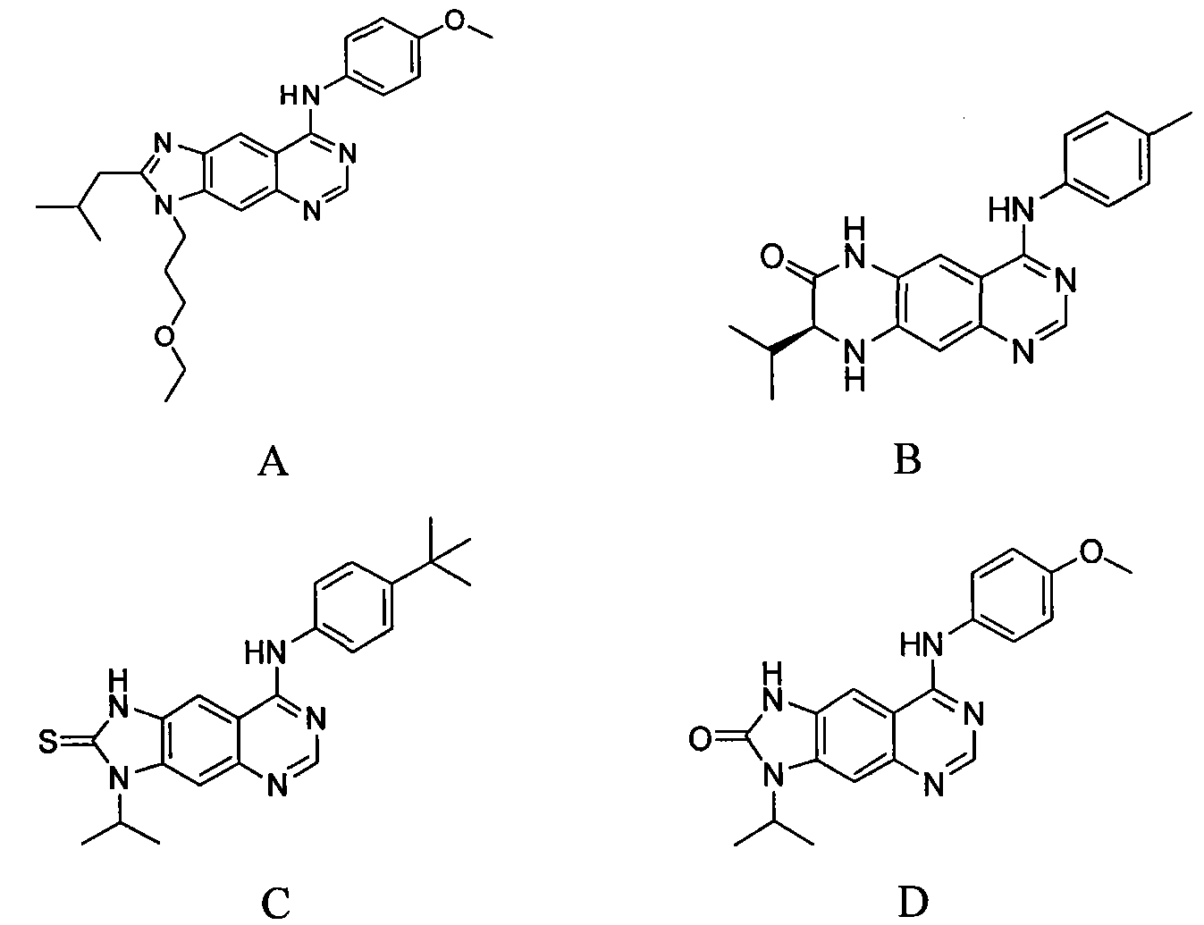 Use of quinazoline glyoxaline compounds