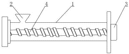 Plastic extruder with special-shaped conical threaded rod