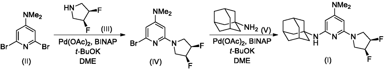 Adamantane and dimethylamine pyridine structure-containing derivative, preparation method and application of derivative