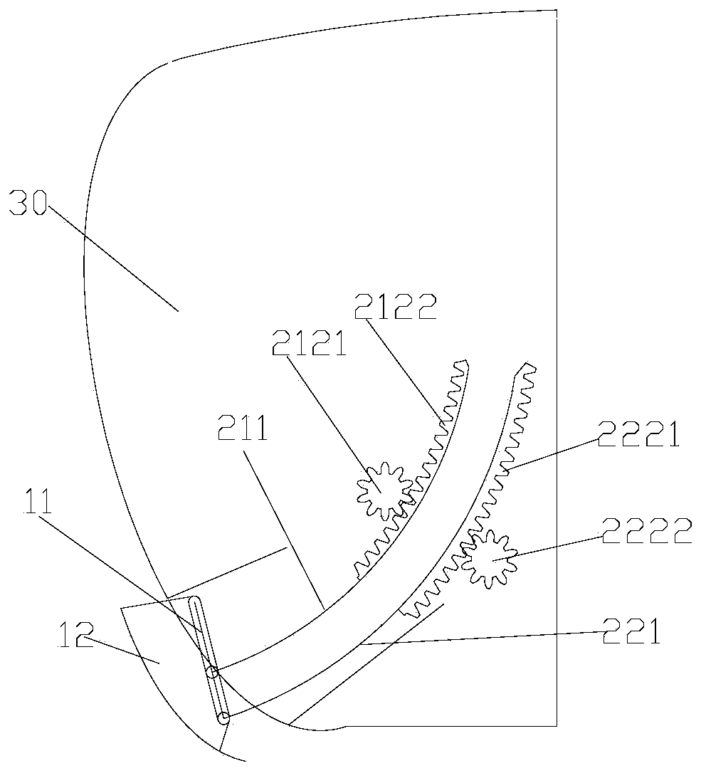 Air guide plate push-out motion mechanism and air conditioner