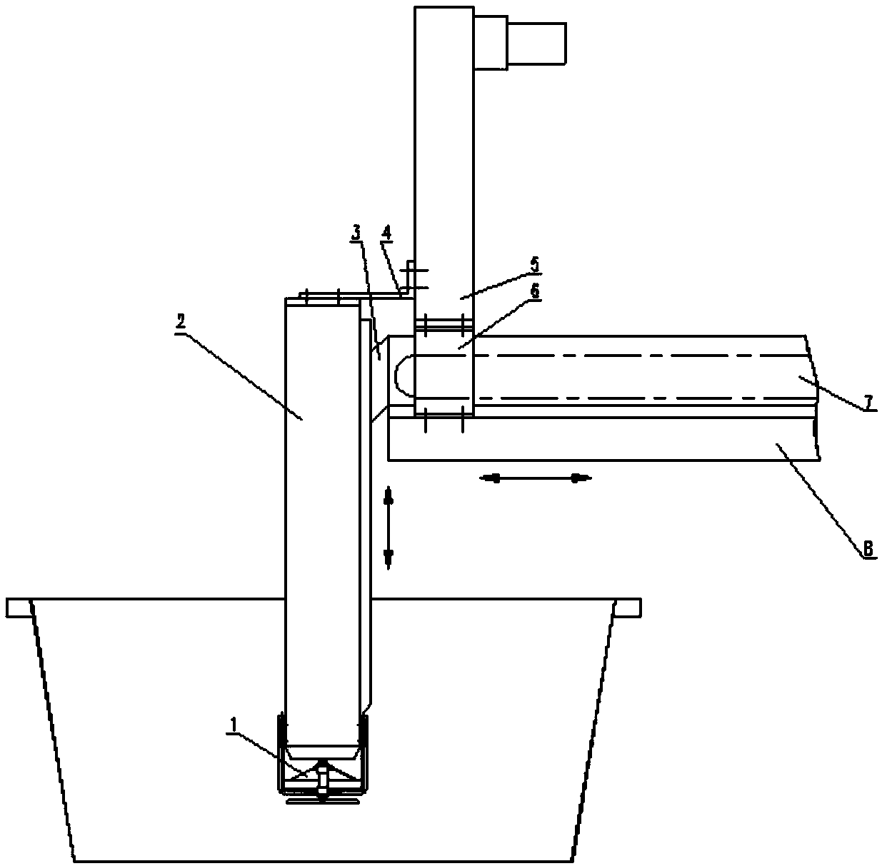 A kind of inverted separation bucket type material spreading device