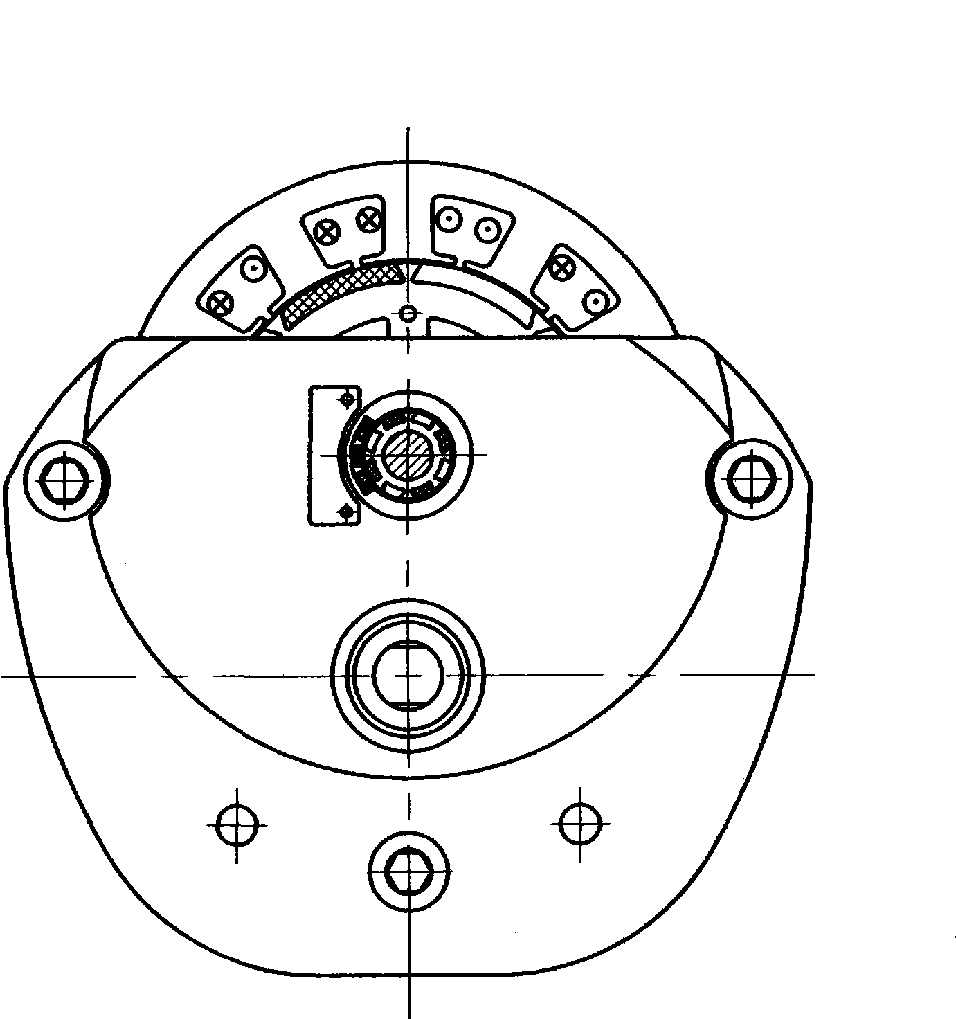 Internal bias hub motor