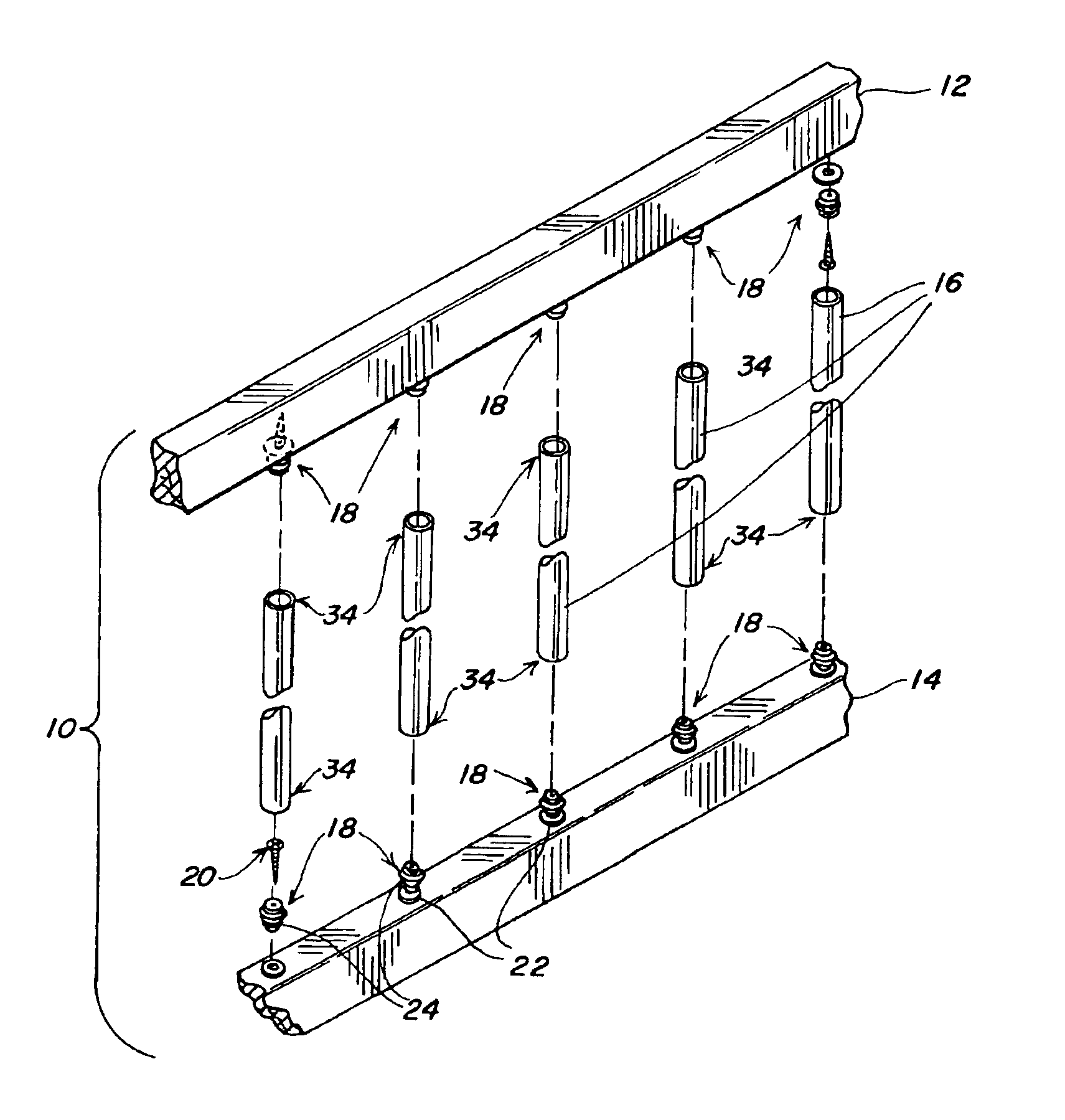 Connectors and railing system having metal balusters isolated from corrosion