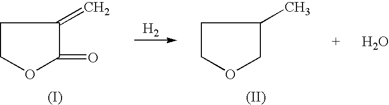 Manufacture of 3-methyl-tetrahydrofuran from alpha-methylene-gamma-butyrolactone in a single step process