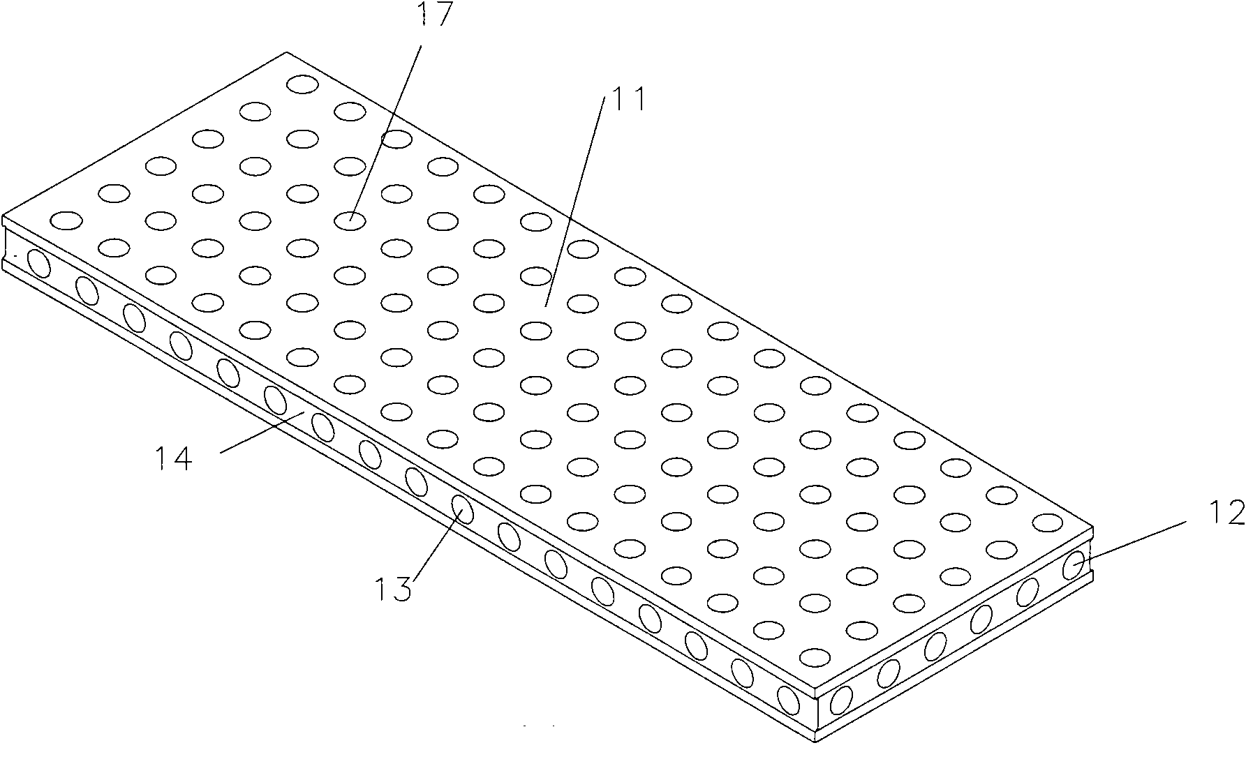 Removal-free prefabricated reinforced concrete template with cross holes inside and manufacturing method thereof
