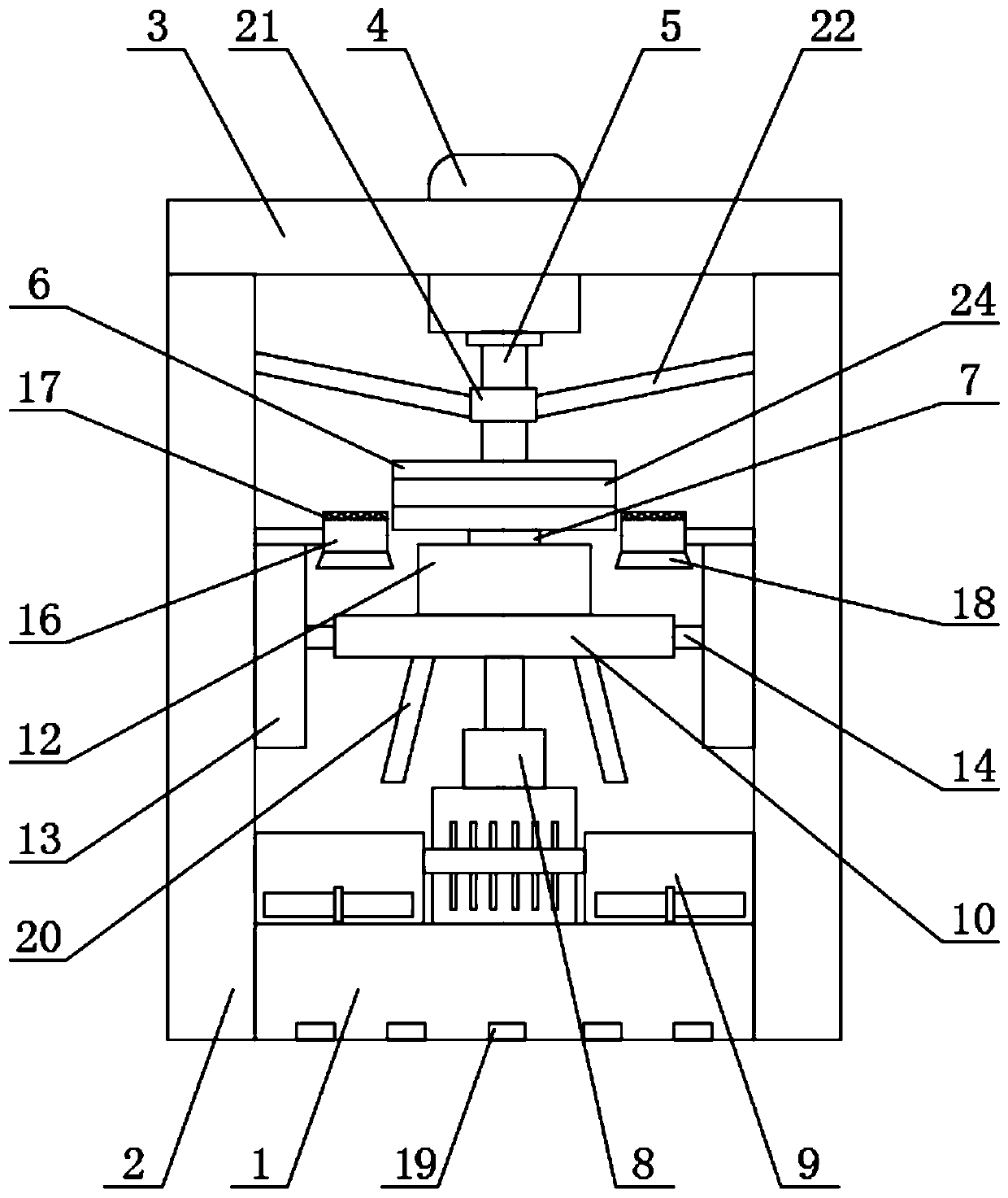 Double-metal composite plate forming die for manufacturing sliding bearing