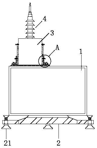 Protective telescopic lightning arrester for outdoor power distribution equipment