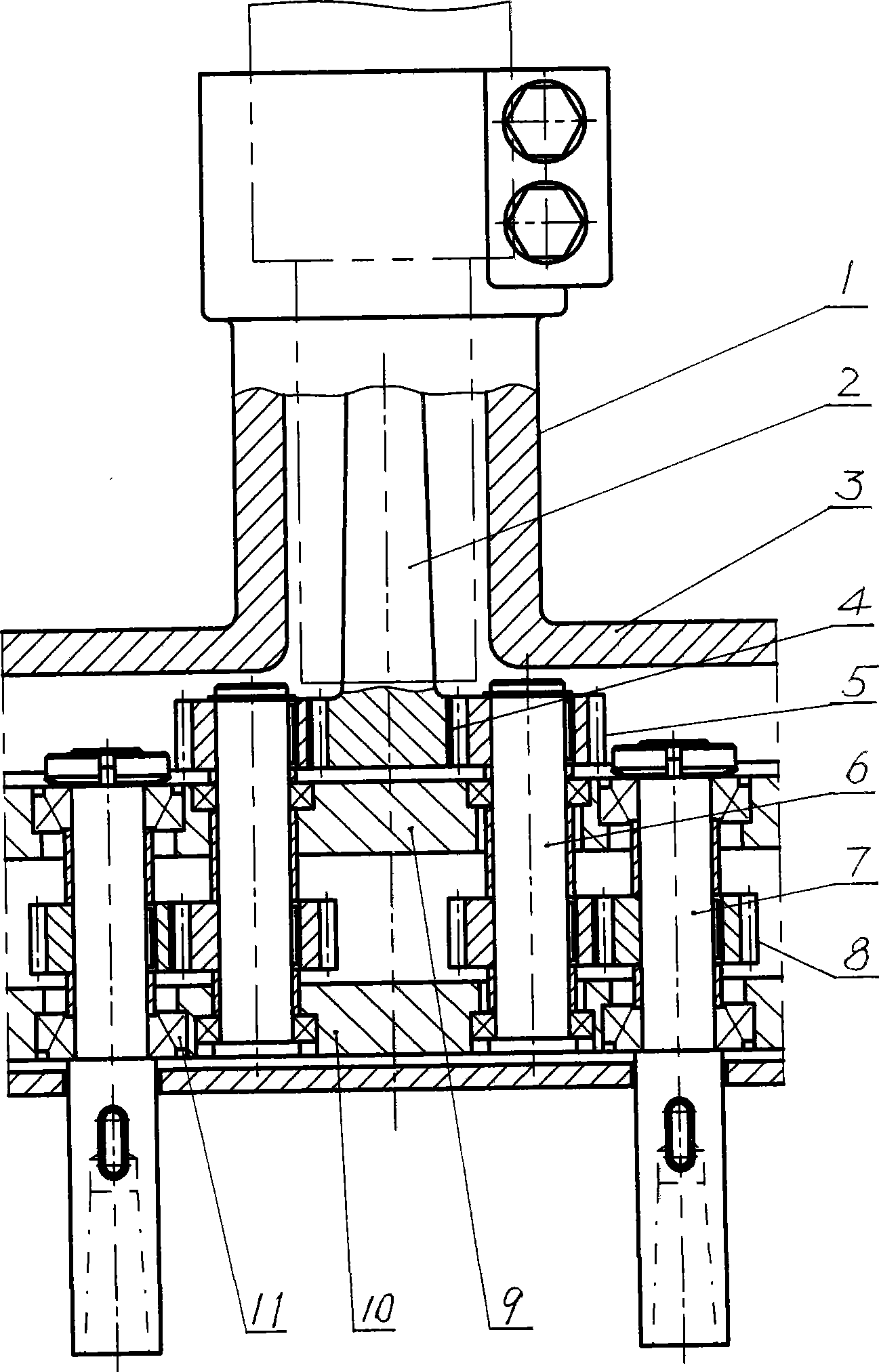 Double-hole processing device for upright drill press