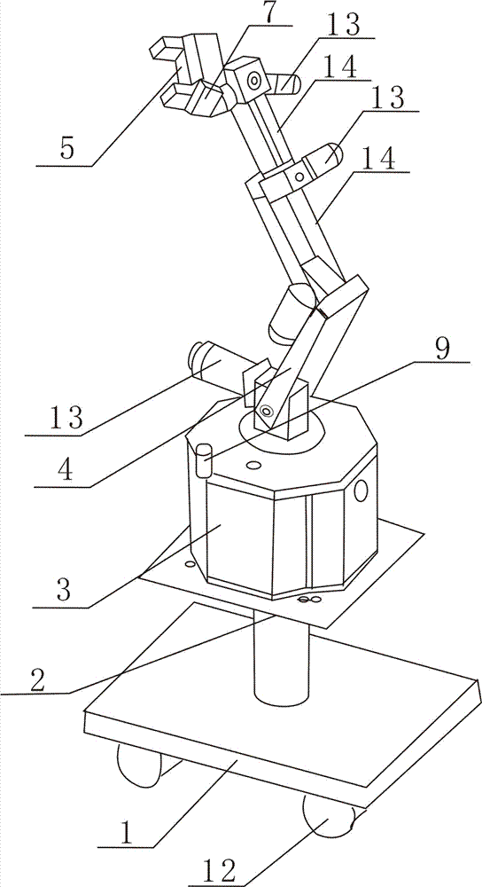 Multi-joint robot for mounting and demounting ground wires
