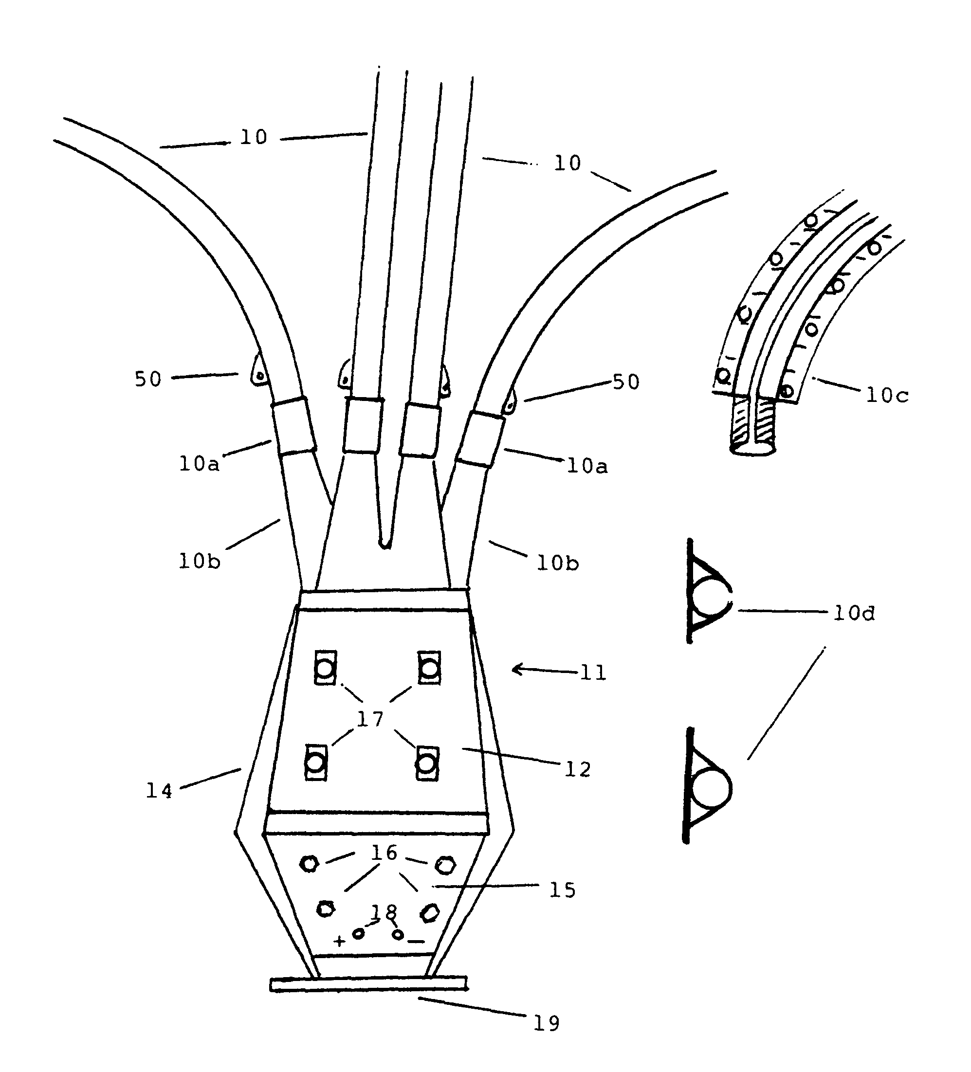 Multiple variable outlets shooting apparatus