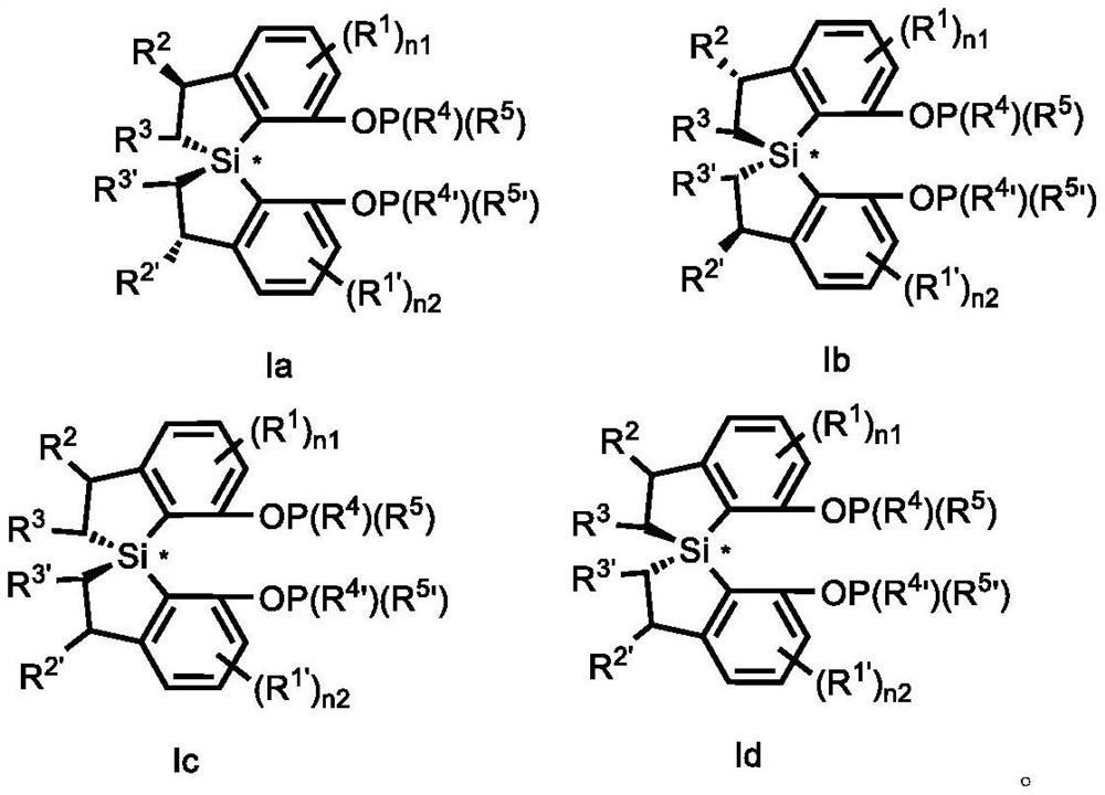 Spiro bis (dihydrobenzosilole) phosphonite monoester compound as well as preparation and application thereof