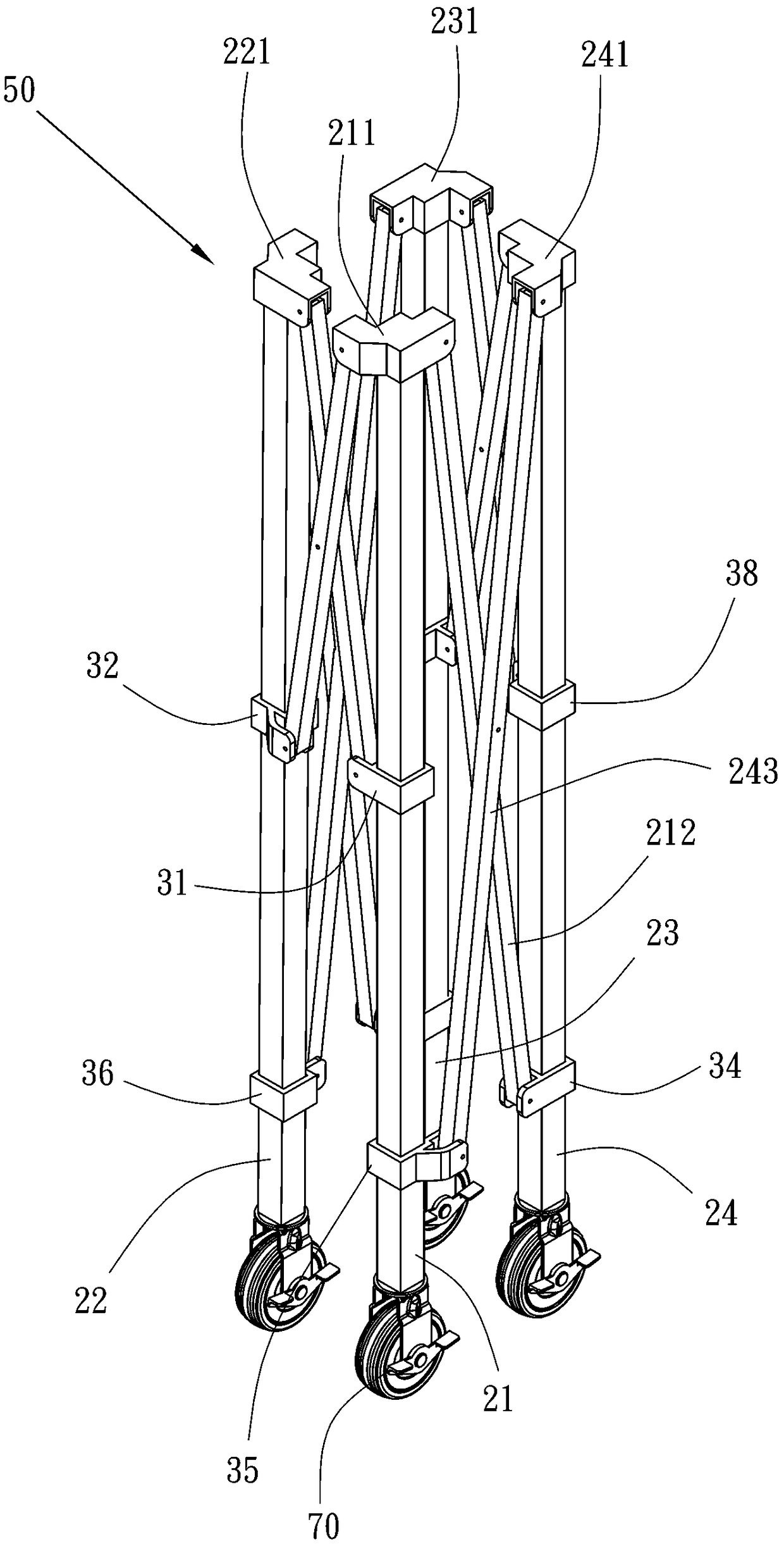 Ball frame structure with reduced volume