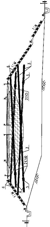Method and structure for reinforcing flat hole grouting roadbed without damaging road surface