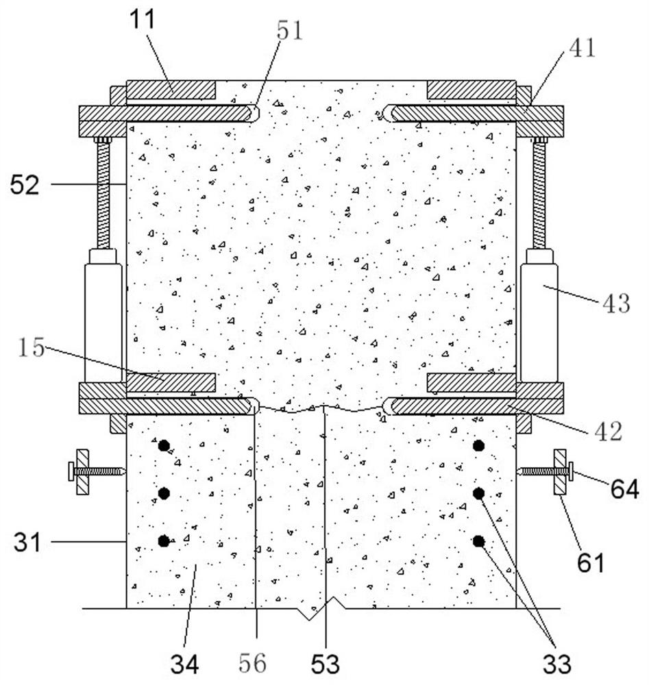 Large-diameter cast-in-situ bored pile head overall breaking system and construction method