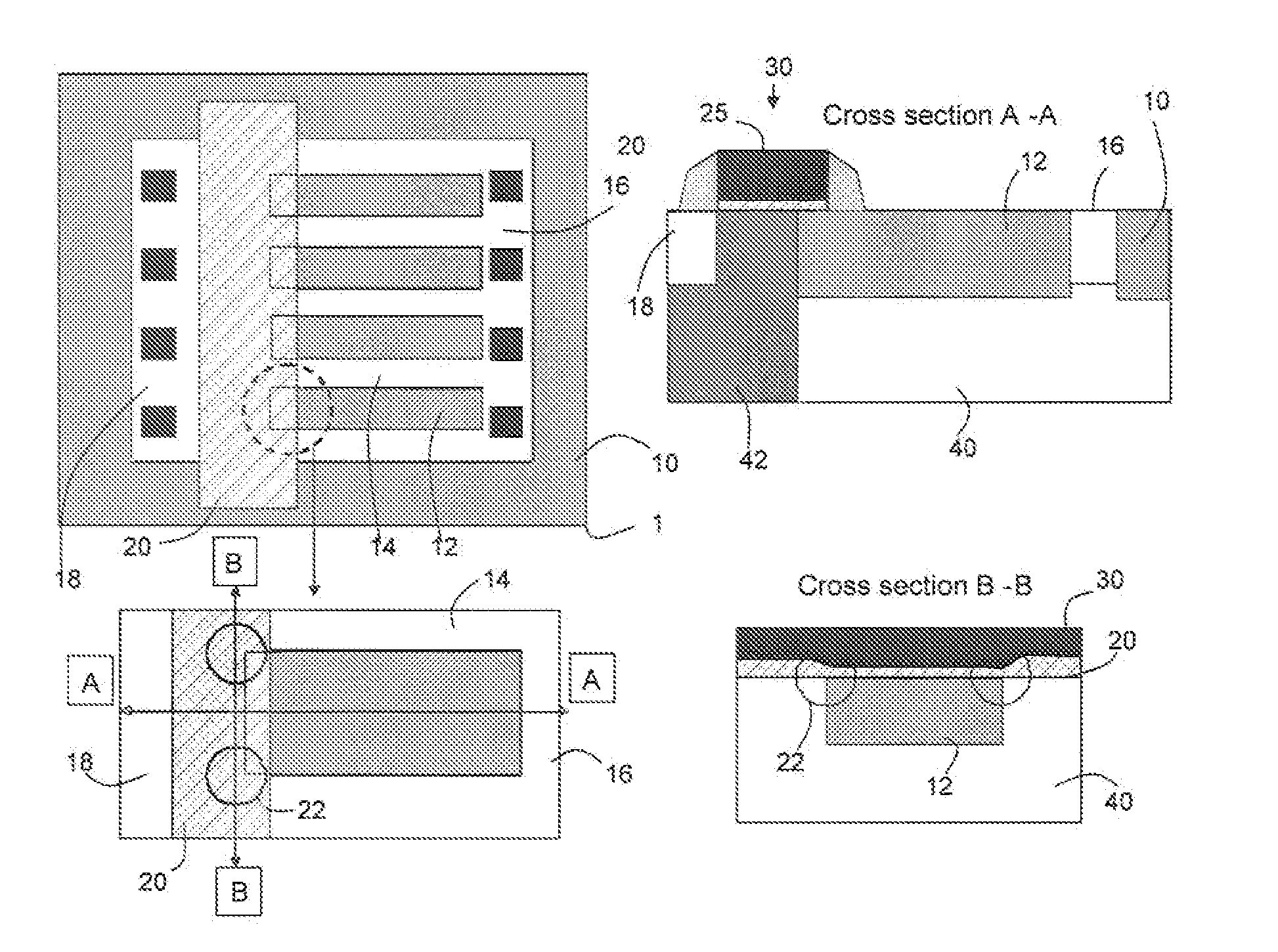 Semiconductor device and method of manufacturing such a device
