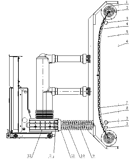 Movable door mechanism of high voltage switch cabinet