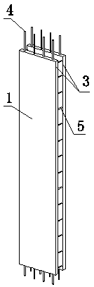 Horizontal connecting structure and connecting method of laminated slab type edge component and solid shear wall