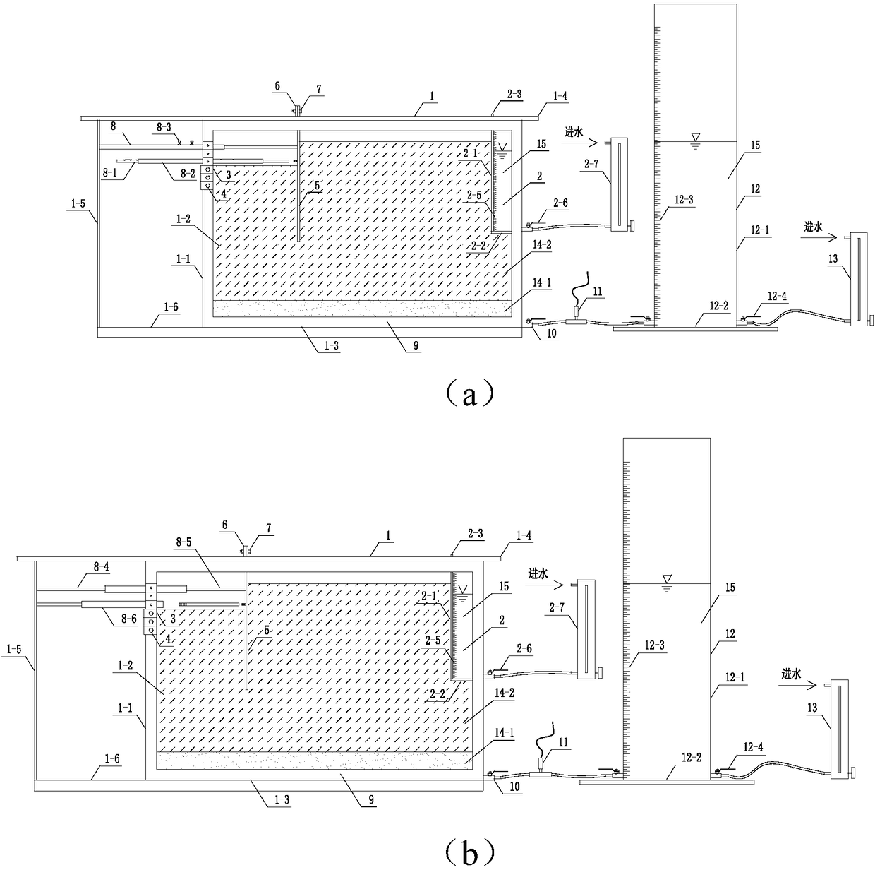 Model test device for foundation pit excavation under complex groundwater environment