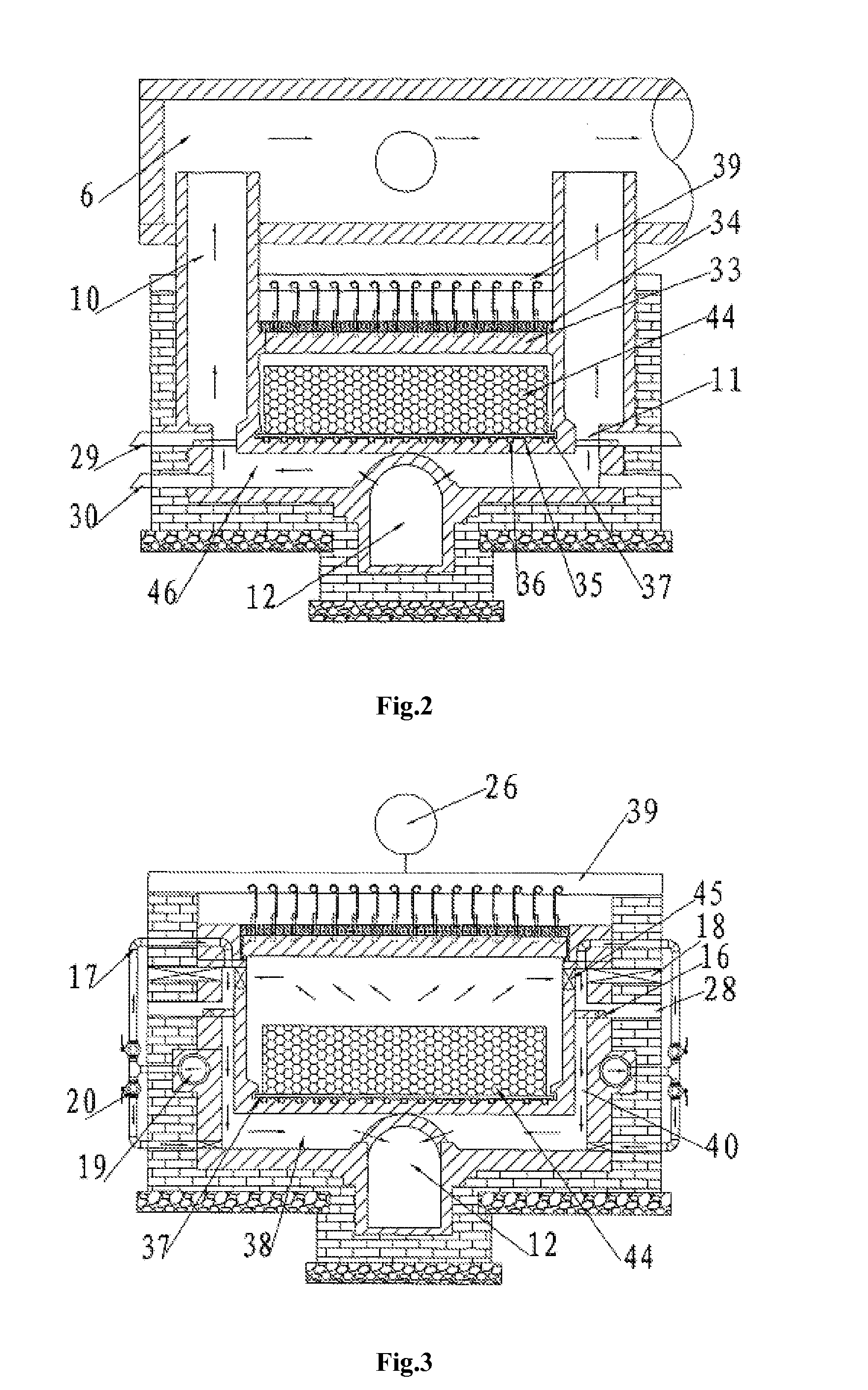 Tunnel typed coking furnace with a movable sliding bed and the method using the same