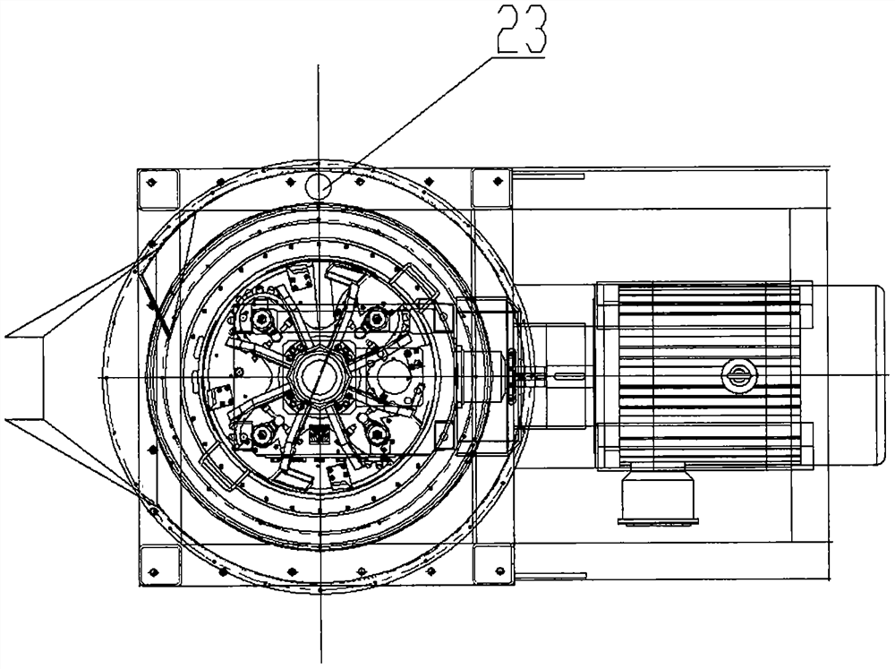 A device for punching and forming materials by means of meshing and its application method