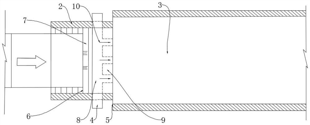 Side wall impact rebound low-pressure area sudden expansion and sudden falling radial gate aeration structure