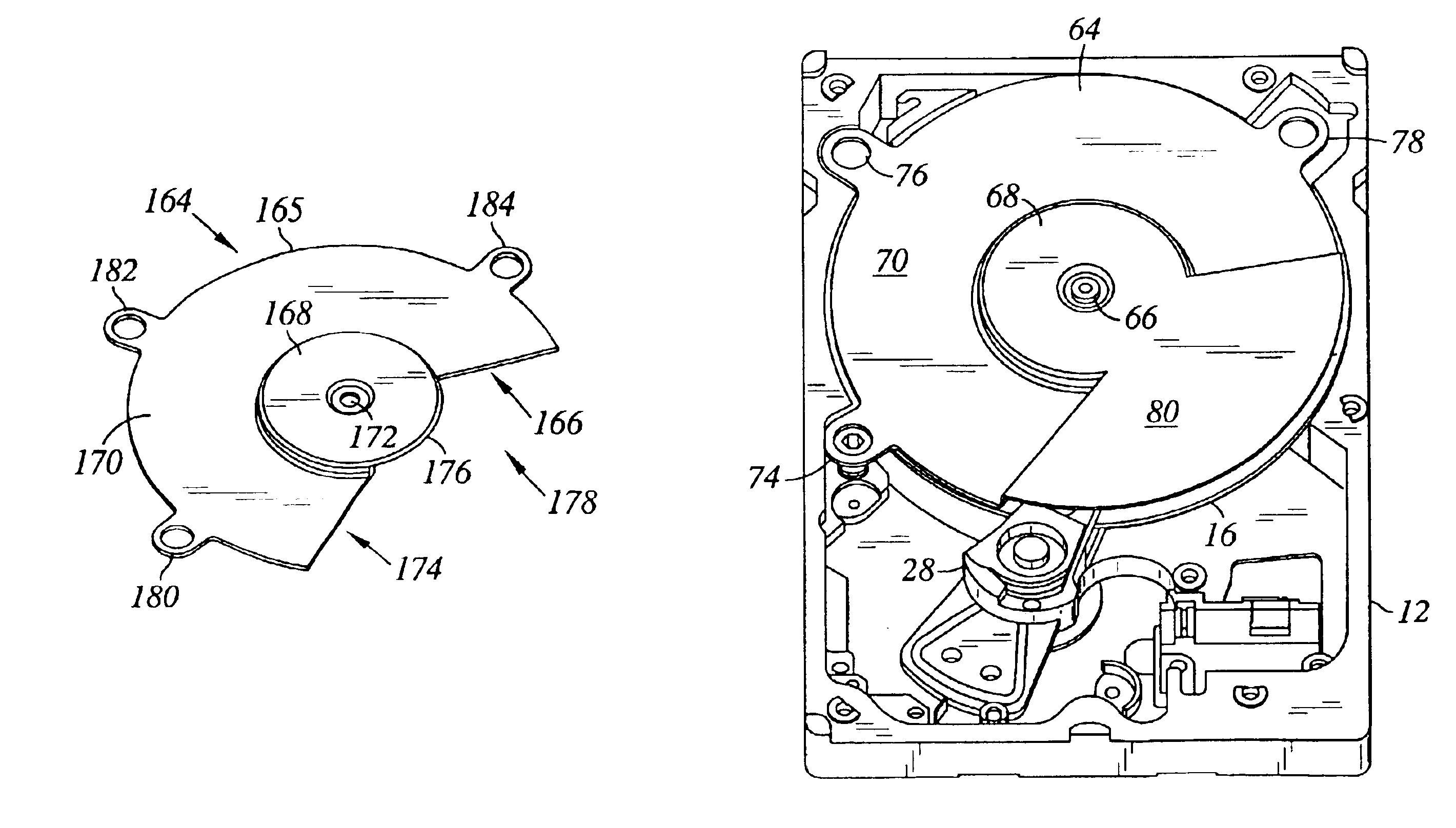 Disk drive having a disk plate body attached to a fixed spindle shaft of a spindle motor