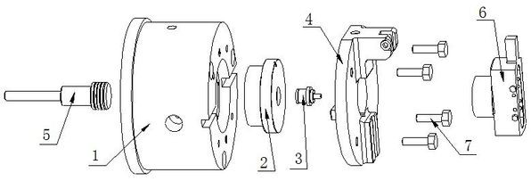 A kind of flexible and quick clamping fixture for rotary machine tool and clamping method