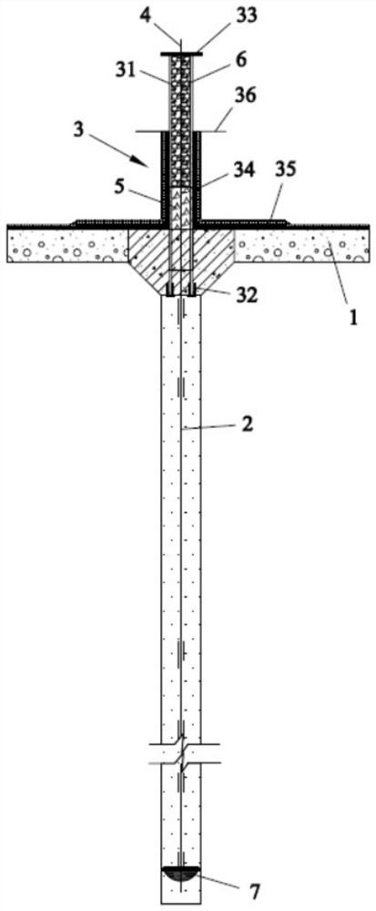 Anti-floating anchor rod construction structure