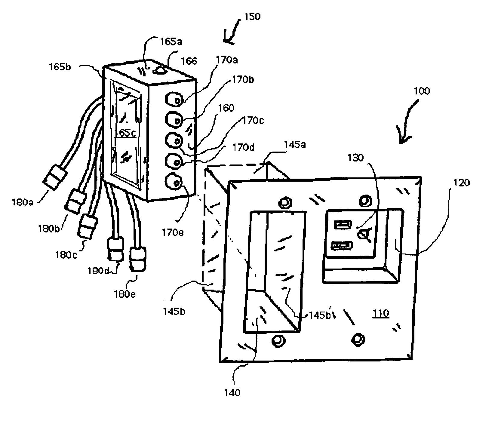 Modular signal and power connection device