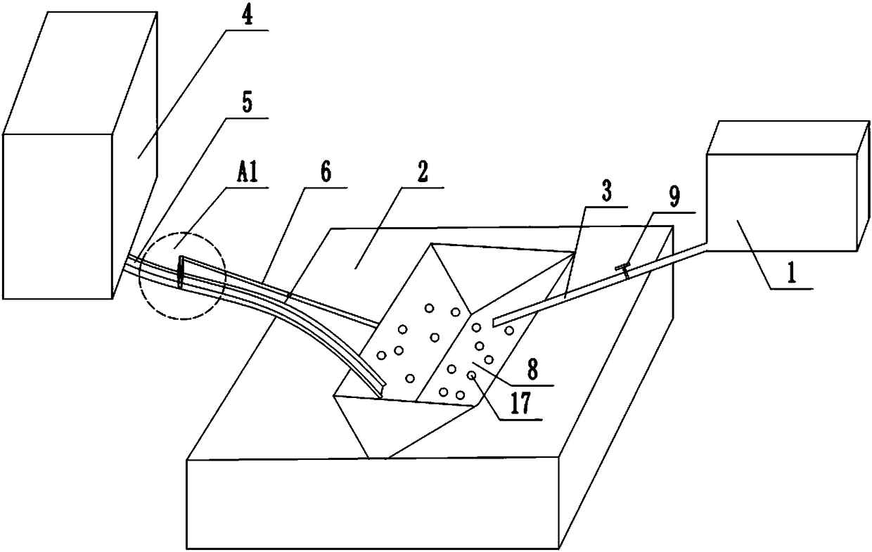 Post-treatment device for the cleaning of automobile parts