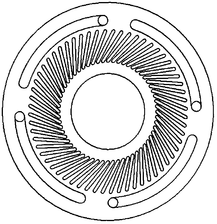 Set of molecular pump blade discs