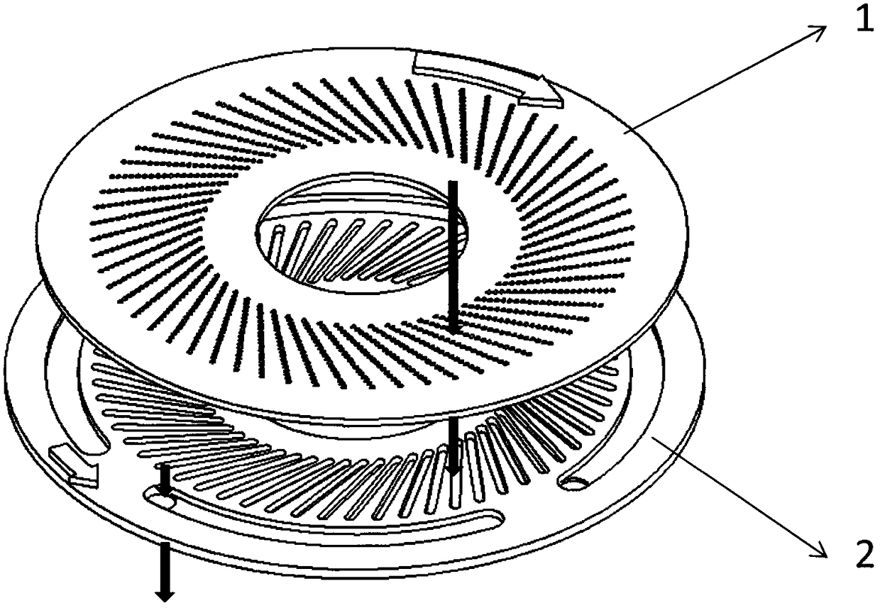 Set of molecular pump blade discs