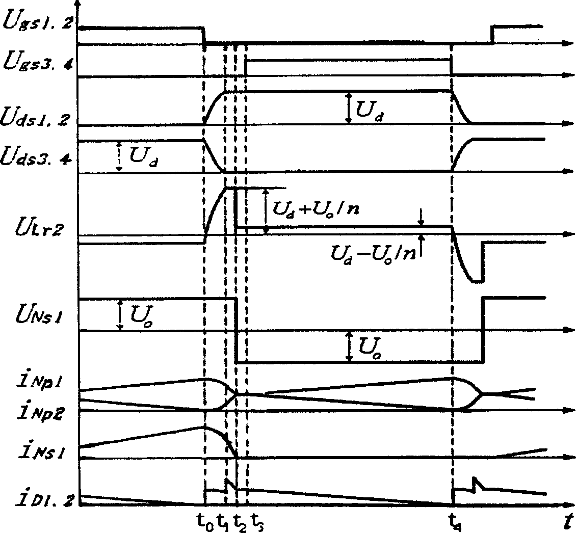 Two-way two-tube positive excitation converter topology