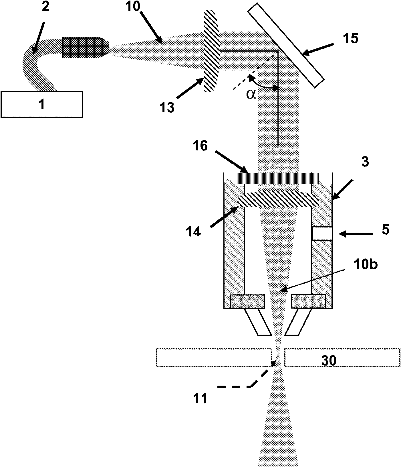 Laser cutting method and equipment, with means for modifying the laser beam quality factor by a diffractive optical component