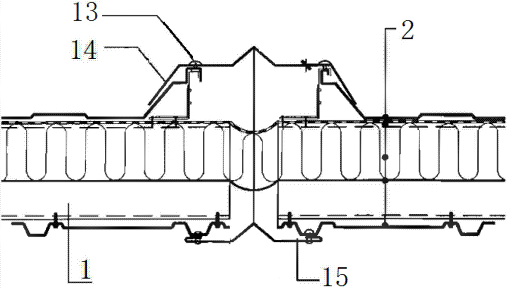 Metal plate expansion joint structure