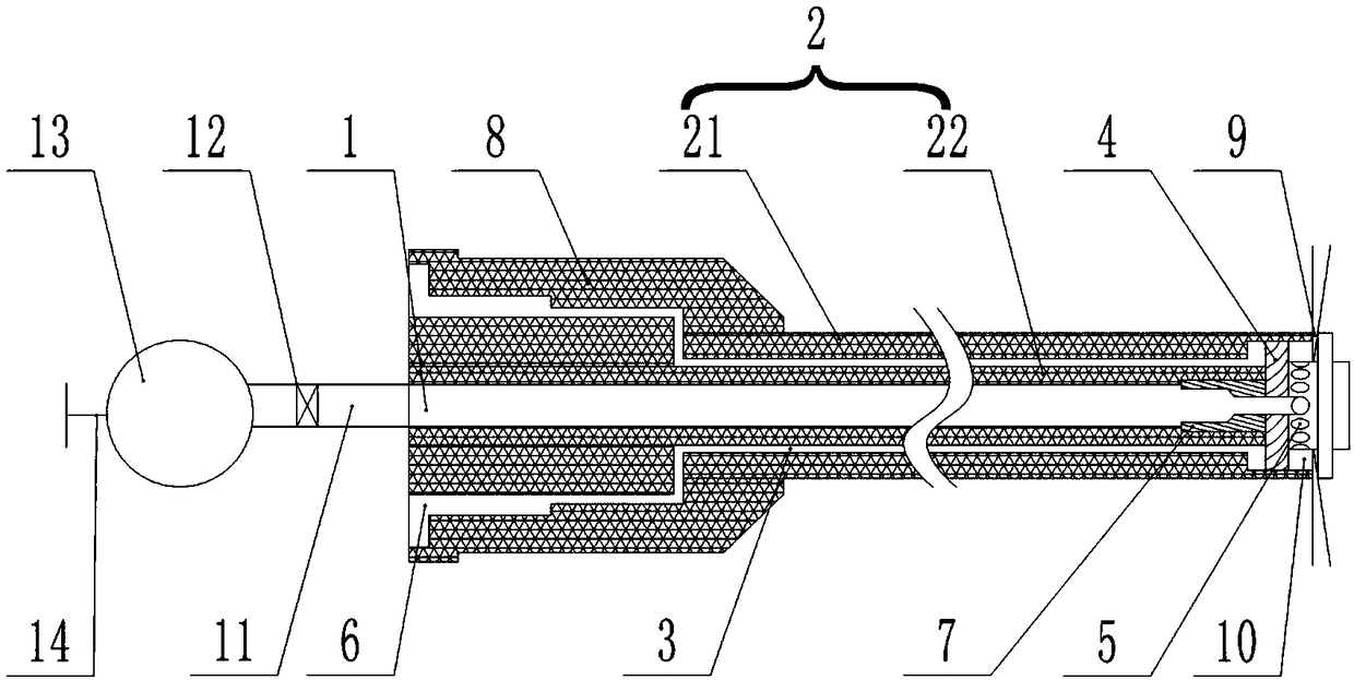 Annular atomizing oil-spraying device of lubricating grease