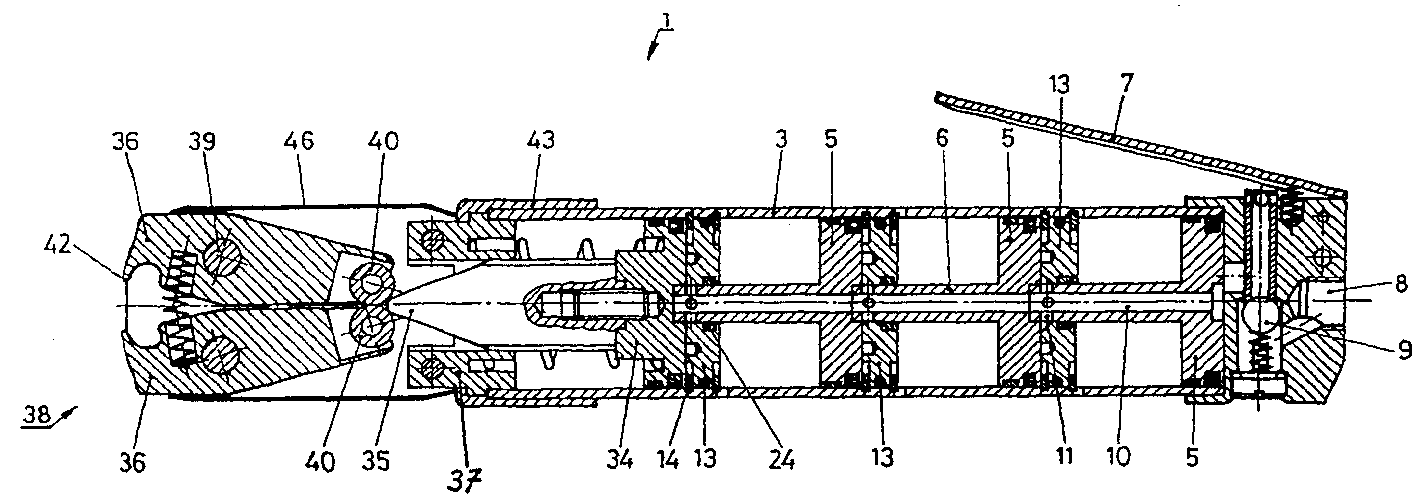 Device for pneumatic operation tool and pneumatic pliers with the device