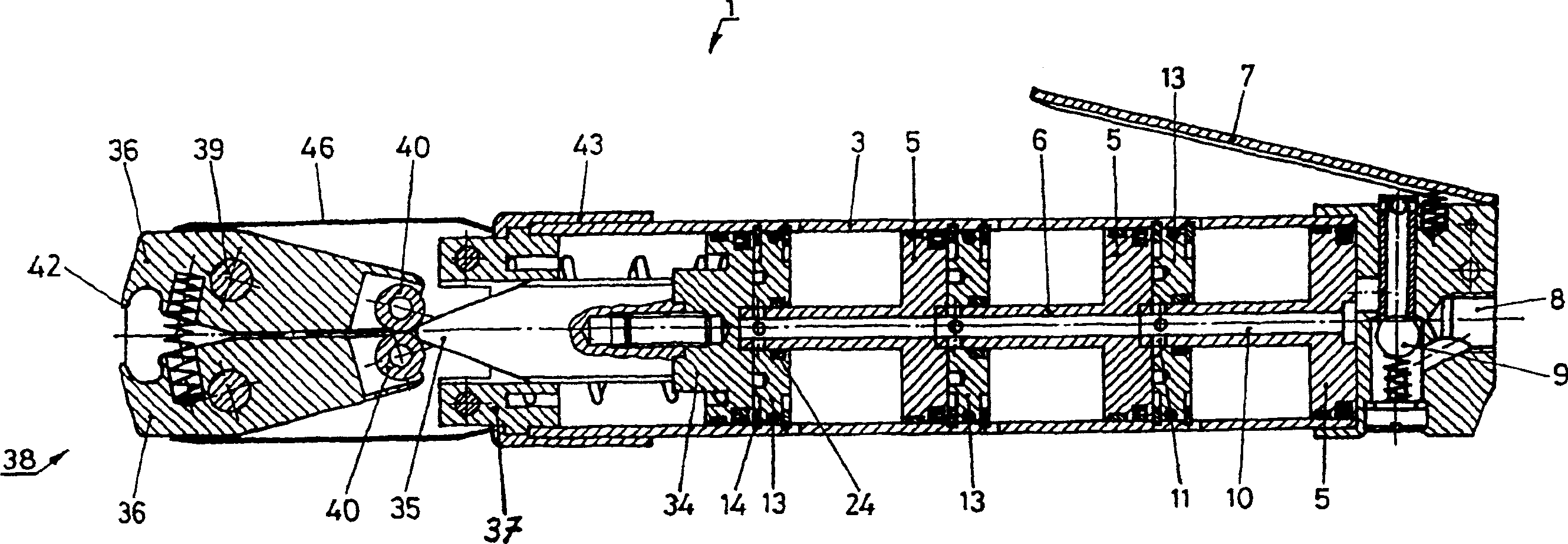 Device for pneumatic operation tool and pneumatic pliers with the device
